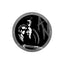 Black and white circular emblem with a muscular armored warrior holding a sword, bordered by a Greek key pattern. The large letters AN appear in the background.