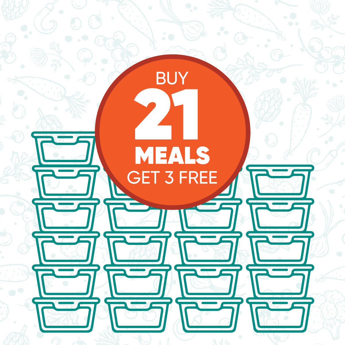 Buy 21 Meals, Get 3 Free