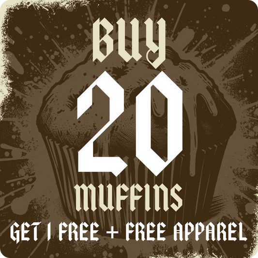 Buy 20 Muffins, Get 1 Free + Free Apparel