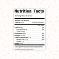 Nutrition Facts for a 30g serving of Competition Approved Fresh Broccoli Florets 1lb: 10.7 calories, 0g fat, 0mg cholesterol, 10.7mg sodium, 1.1g carbs 1g fiber, 1.1g sugars, and 1.1g protein; daily value percentages are mostly zero.