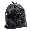 A large trash bag from a 250-count pack of Large trash bags is tied at the top and placed upright against a white background.