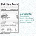 bourbon turkey meatballs prepped meal delivery nutrition facts and ingredients showing 390 calories, 32g protein, 30g carbs, 15g fat.