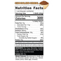 Chocolate Buff Cereal Bar—1 bar per pack, 300 calories. Nutrition label includes fat, cholesterol, sodium, carbs, sugars, fiber, protein, ingredients allergen info. Great post-workout snack.