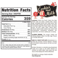 Nutrition label for Buffin Muffin, showing 359 calories per serving. Ingredients, allergen info, and nutrition details are listed. This gluten-free, dairy-free, nut-free snack comes in several flavors.