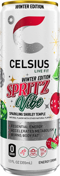 CELSIUS Spritz Vibe Winter Edition Shirley Temple 12 oz can