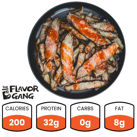 Competition Approved Grass Fed Flank Steak W/ Flavor Don Sauce (1lb)