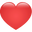 A large, red heart shape on a light gray background, symbolizing love or affection.