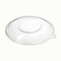 The Lids for Hot Food 32 oz bowl are clear, round plastic covers with edge tabs to prevent splatters in the microwave—supplied in bulk cases of 300 pieces for easy wholesale purchasing.