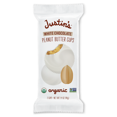 Justin's White Chocolate Peanut Butter Cups retail package