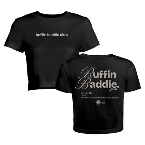 Buffin Baddie Club Definition Crop Tee — Black