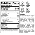 Nutrition facts for "The Golden Arches" Mac Daddy Wrap: 543 calories with fat, carbs, protein, vitamin mineral info. Allergen icons: soy, dairy, egg gluten. Includes ingredient list—ideal as a high-protein wrap or cheeseburger-style meal.