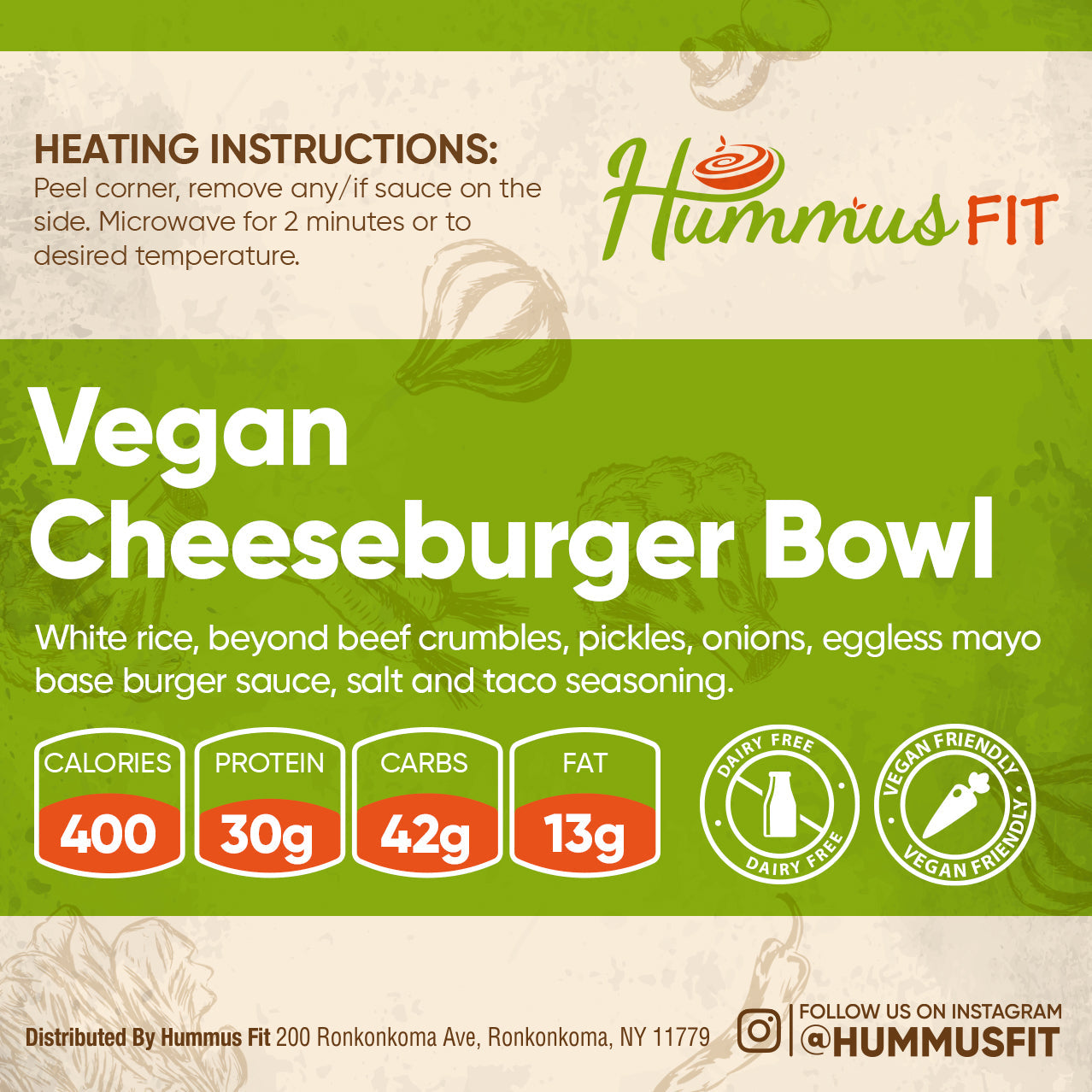 vegan cheeseburger bowl meal delivery service