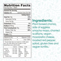 Vegan Chorizo Quesadilla nutrition: 460 calories, 17g protein, 52g carbs per serving. Made with vegan chorizo, eggless mayo, scallions, vegan cheese, pepper salad, and a gluten-free tortilla—ideal for a healthy lunch.