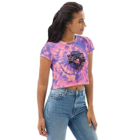 Pink & Purple Tye Dye Crop Tee