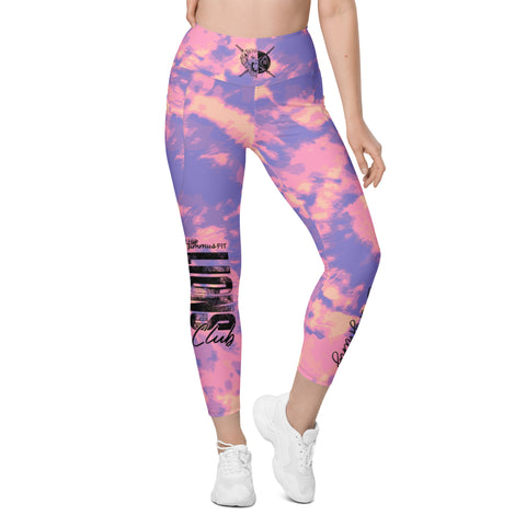 Pink & Purple Pink Tye Dye Leggings With Pockets