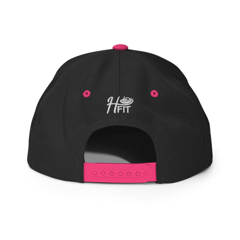 Gorra snapback negra y rosa