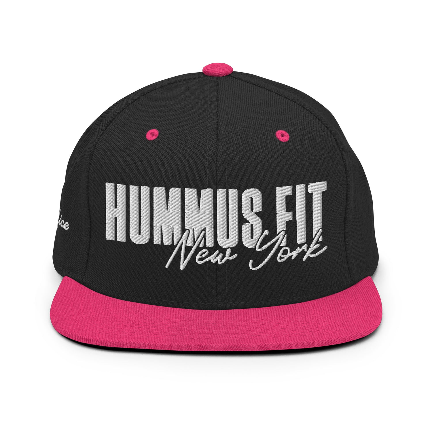 Hummus Hat Black Snapback & Fit – Pink