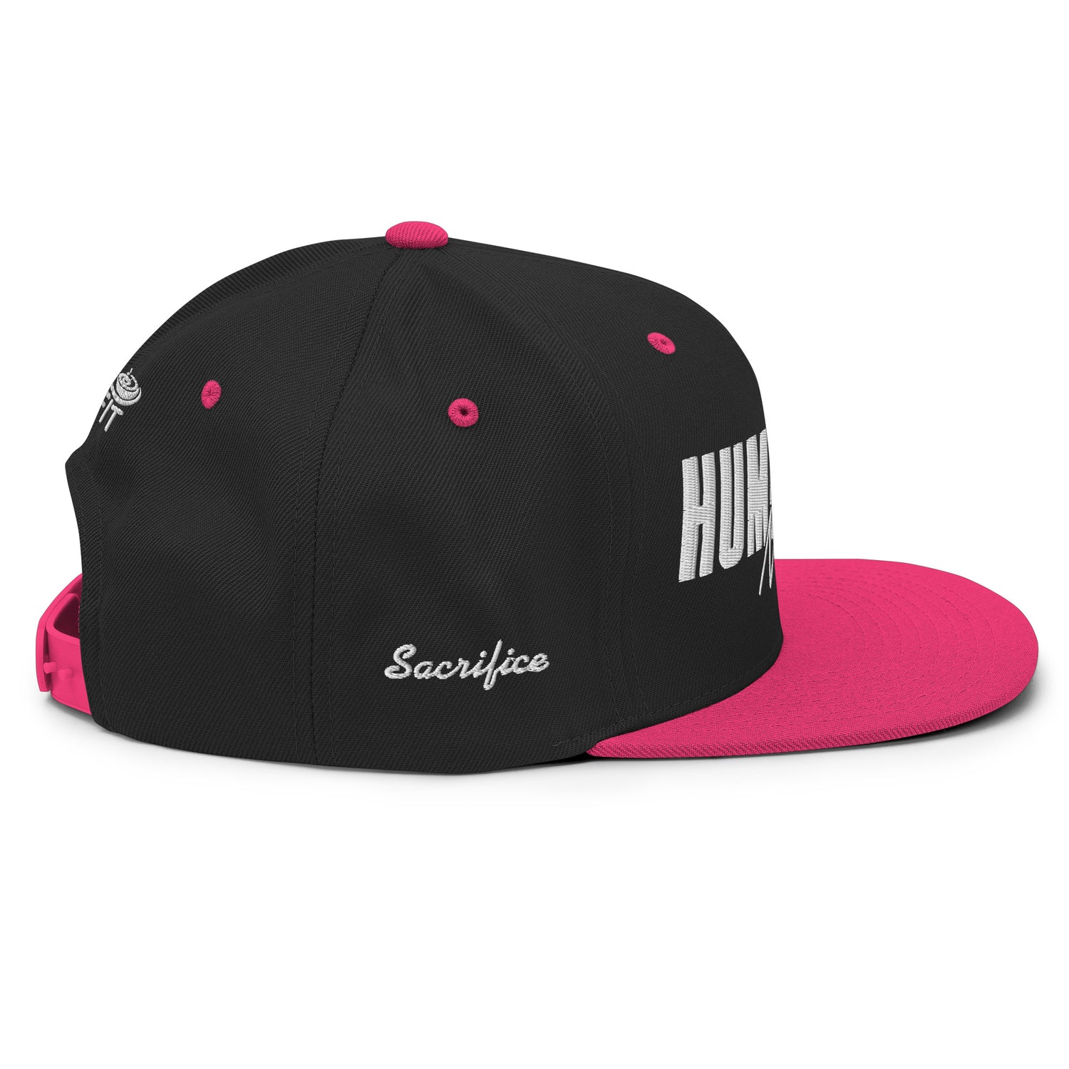 Black & Pink Hat Fit Snapback Hummus –