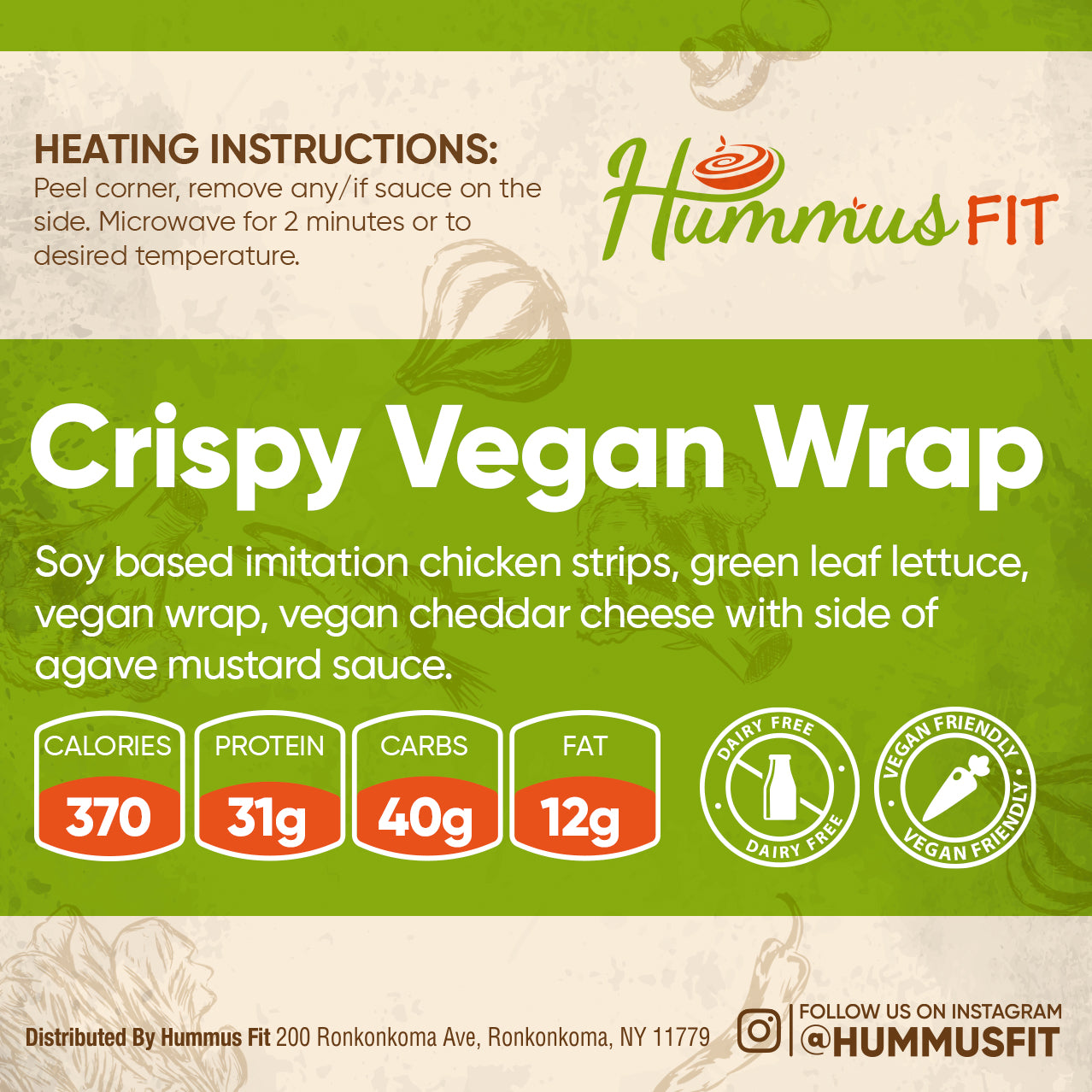 dairy free crispy vegan wrap prep meals