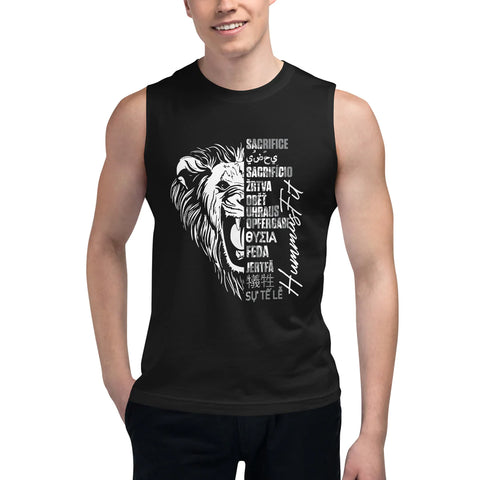 Camisa muscular de sacrificio unisex (negro)