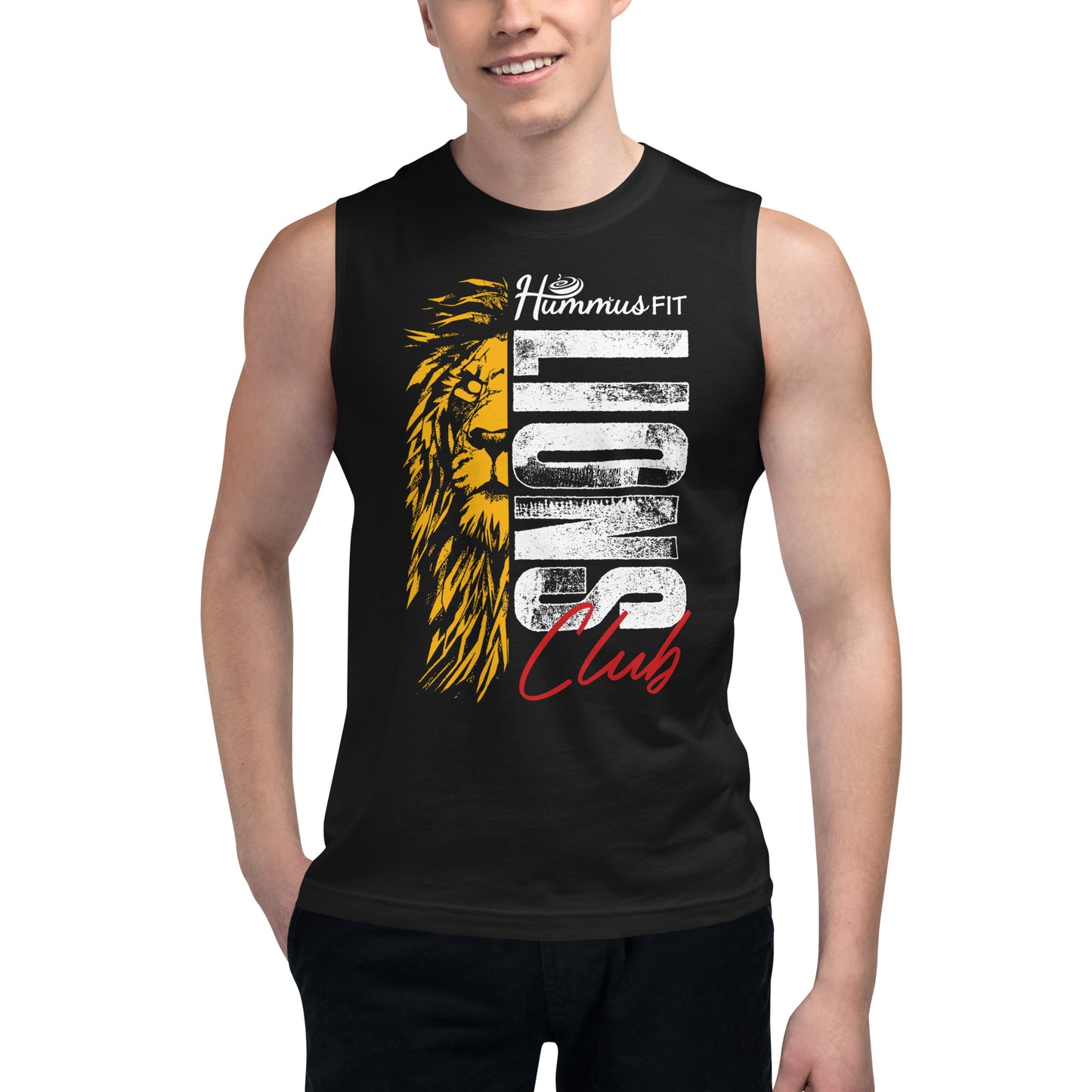 Camiseta musculosa unisex Lion's Club (negra)