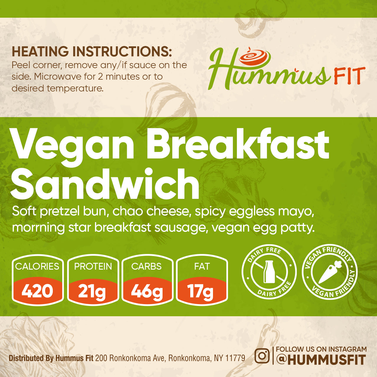 vegan breakfast sandwich meal prep service