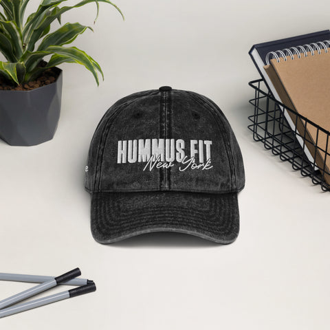 Gorra Hummus Fit Vintage de sarga de algodón