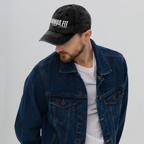 Gorra Hummus Fit Vintage de sarga de algodón