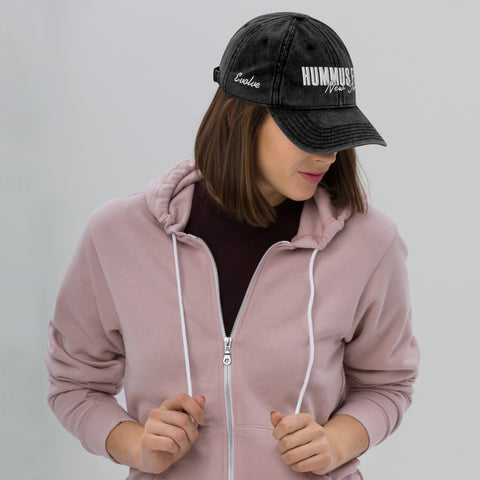Gorra Hummus Fit Vintage de sarga de algodón